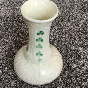 Belleek mini vase about 5 1/2 inches tall